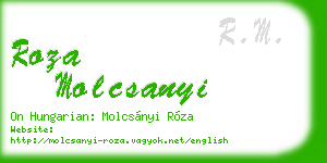 roza molcsanyi business card