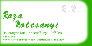 roza molcsanyi business card